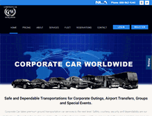 Tablet Screenshot of corporatecarworldwide.com